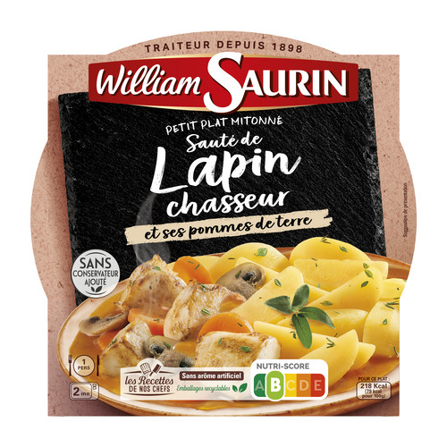 Sauté de lapin chasseur et ses