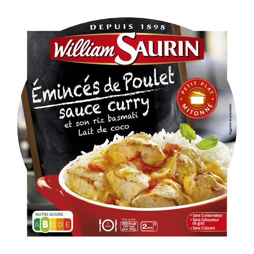 Emincés de poulet sauce curry