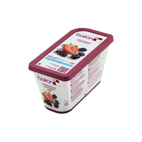 Purée de fruits rouges sans