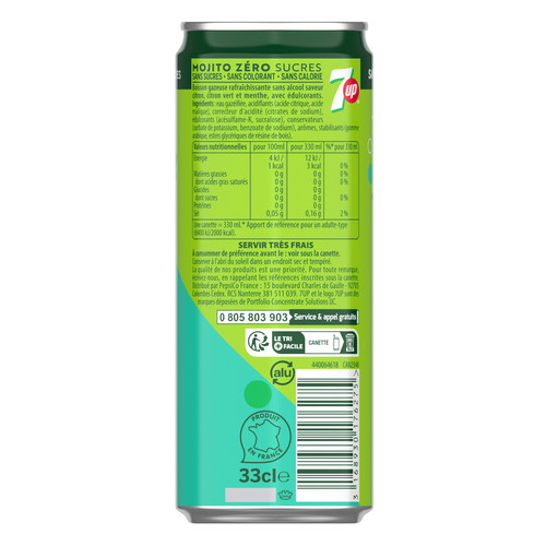 Seven up mojito zero slim