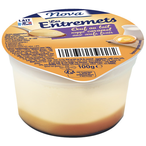 Oeuf au lait sur lit de