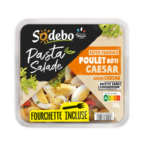 Pasta salade poulet caesar