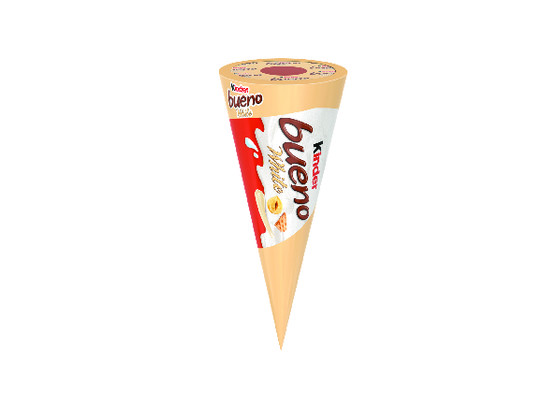 Cône kinder bueno blanc