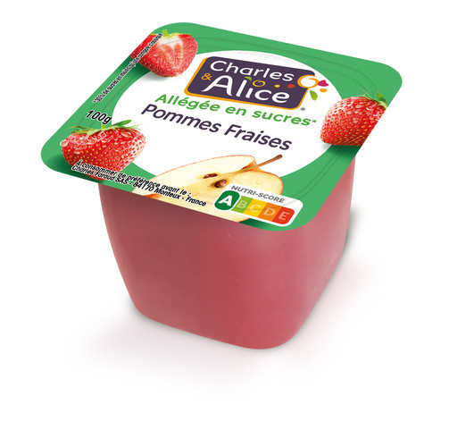 Compote de pommes et fraises