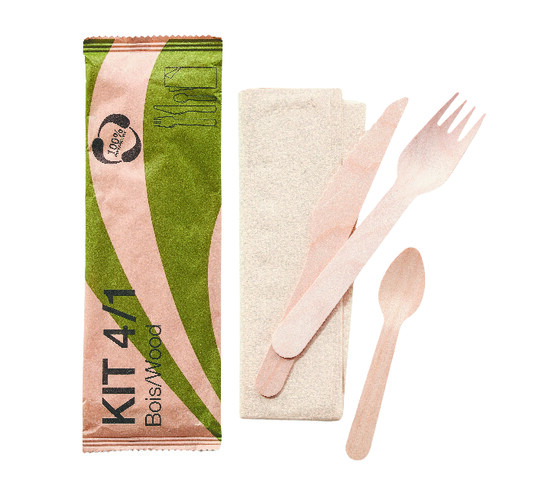 Kit couverts 4 en 1 bois
