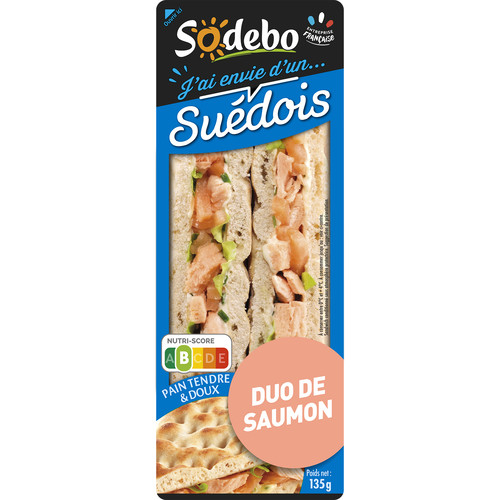 Sandwich suédois saumon fumé