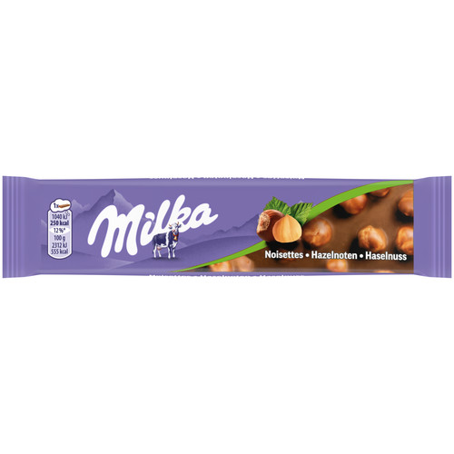 Barre milka lait noisettes