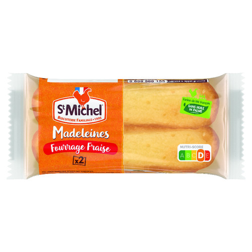 Madeleine longue à la fraise