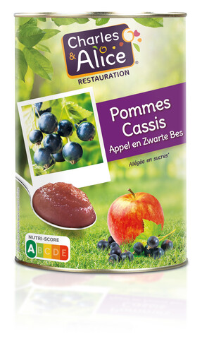 Compote de pomme cassis allégé