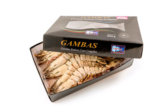 Gambas crue sauvage sea tiger