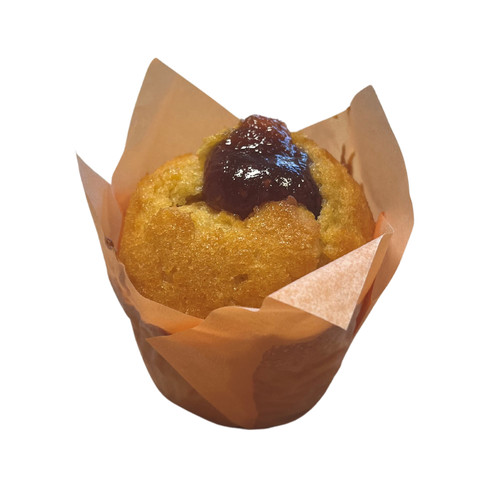 Muffin coeur framboise cuit