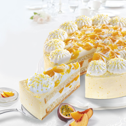 Gâteau pêche passion avec