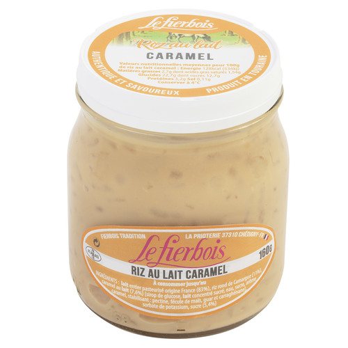 Riz au lait entier et caramel