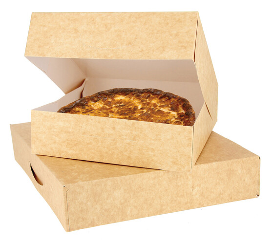 Boite pâtissière kraft brun