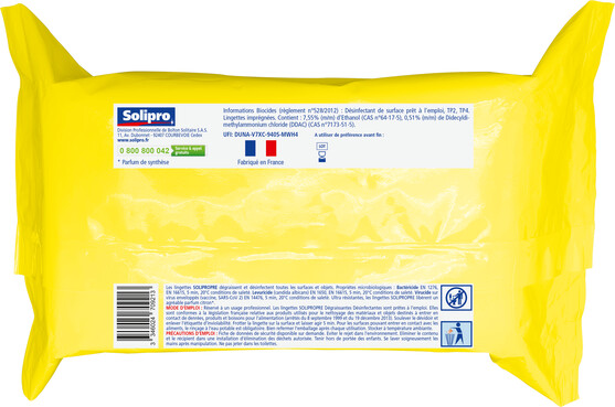 Lingettes dégraissantes et