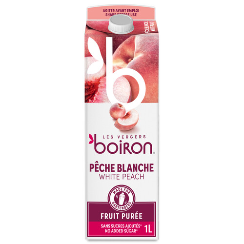 Purée de pêche blanche non