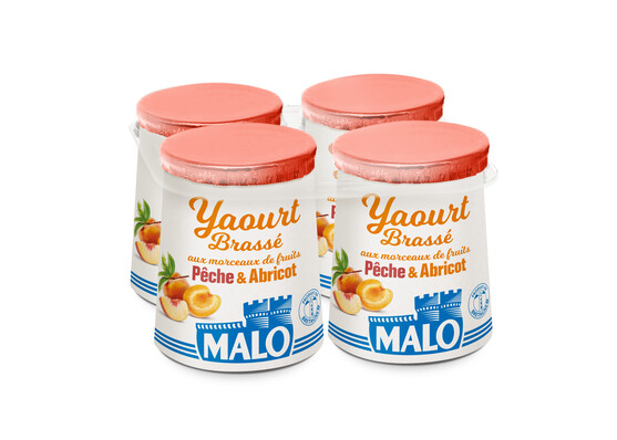 Yaourt aux fruits peche et