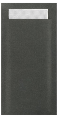 Pochette anthracite avec