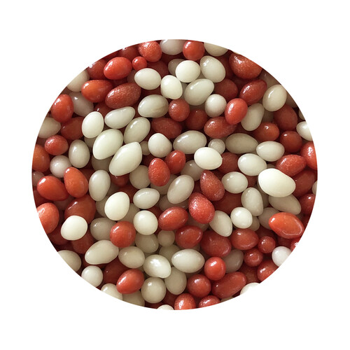 Grain d'anis blanc et rouge