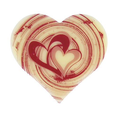 Décor chocolat blanc coeur
