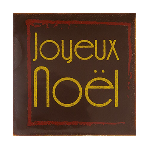 Carré chocolat noir joyeux