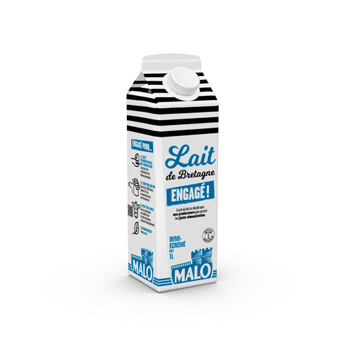 Lait demi écrémé uht