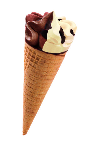 Cône vanille chocolat