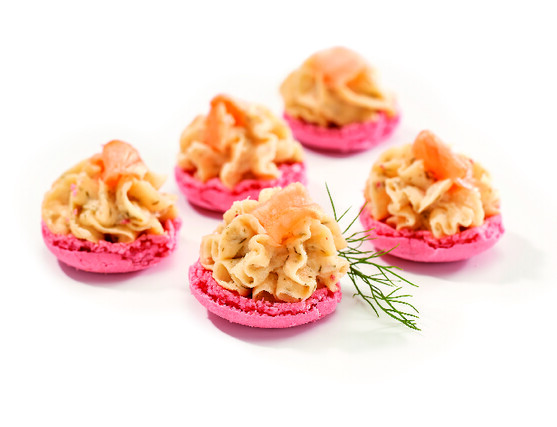 Canapés macaron foie gras