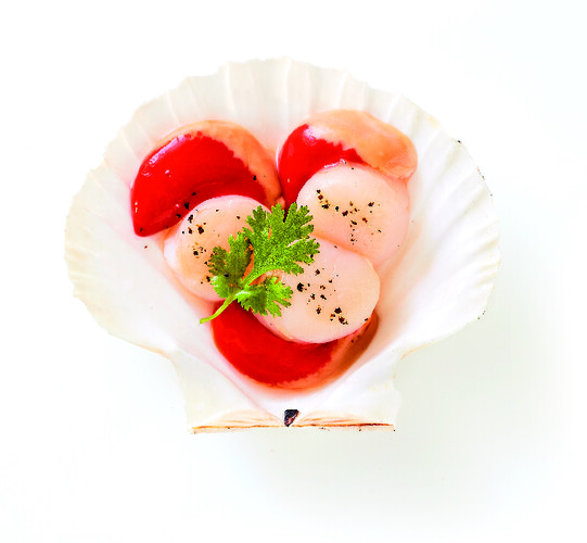 Noix de st jacques avec corail
