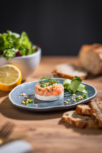 Tartare de saumon à la grec