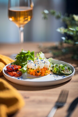 Tartare de st.jacques et son