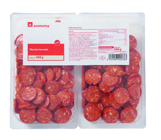 Chorizo pur porc tranché