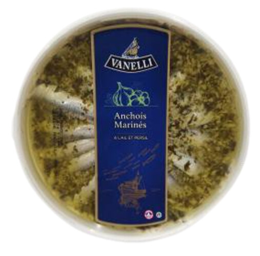 Anchois marinés à l'ail et