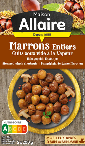 Marron entier cuit sous vide