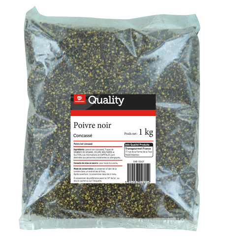 Poivre noir concassé