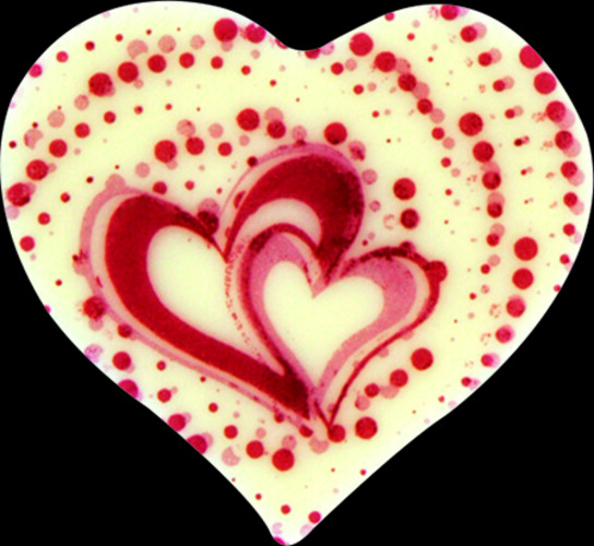 Décor chocolat blanc coeur