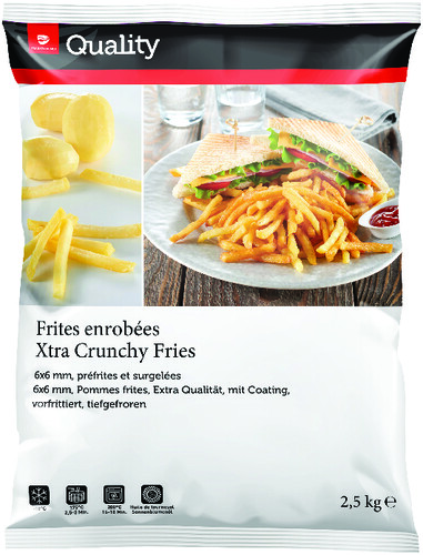 Frites enrobées 6x6 préfrites
