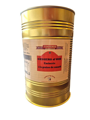 Gésiers d'oie émincés confits