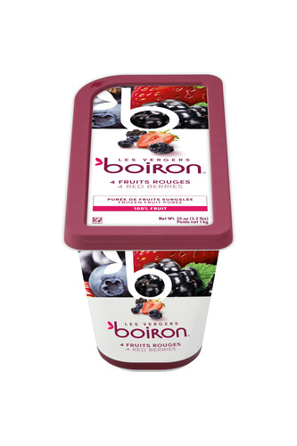 Purée de fruits rouges sans