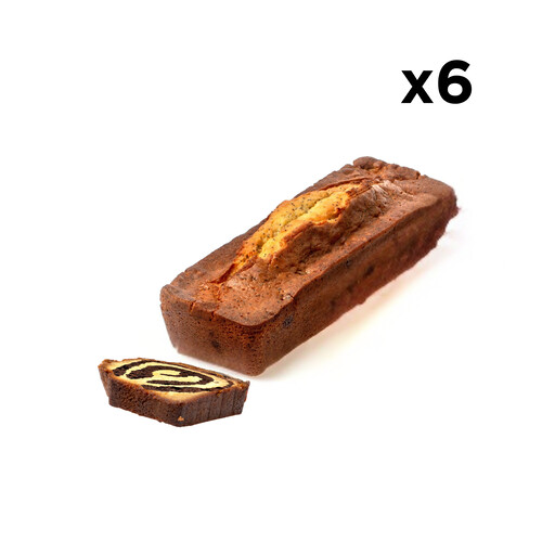 Cake marbré chocolat vanille