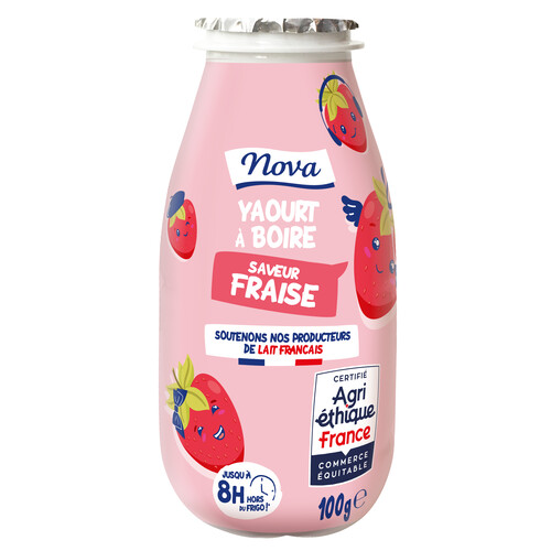 Yaourt à boire à la fraise