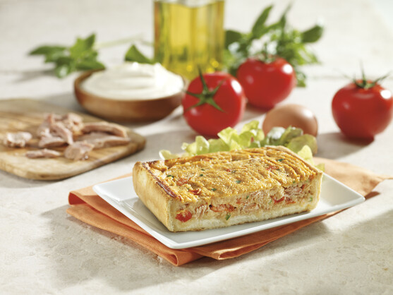 Tarte thon tomate en bande