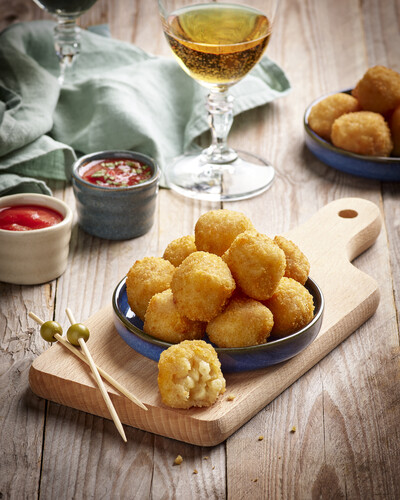 Boulettes panées mac & cheese