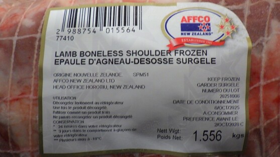 Epaule agneau sans os