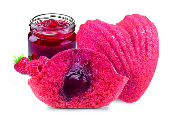 Madeleine coeur framboise