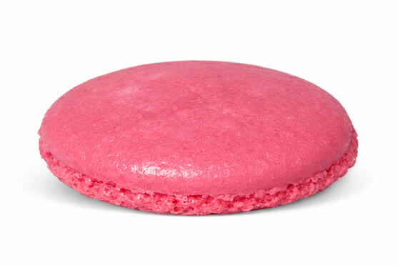 Coque macaron framboise