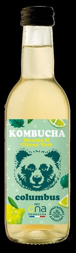 Kombucha menthe et citron vert