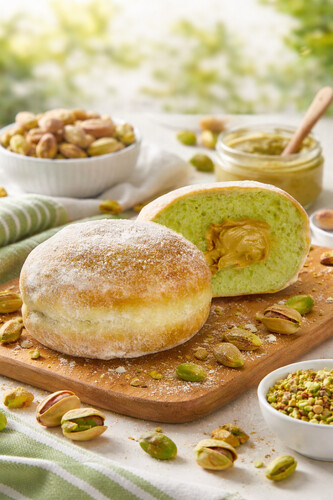 Mini beignet coloré vert