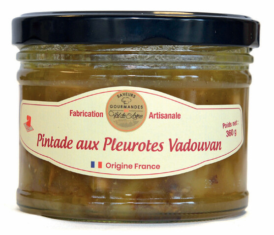 Pintade aux pleurotes vadouvan