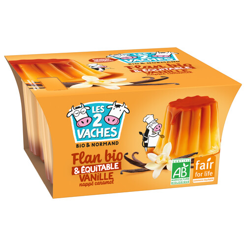 Flan vanille caramel bio